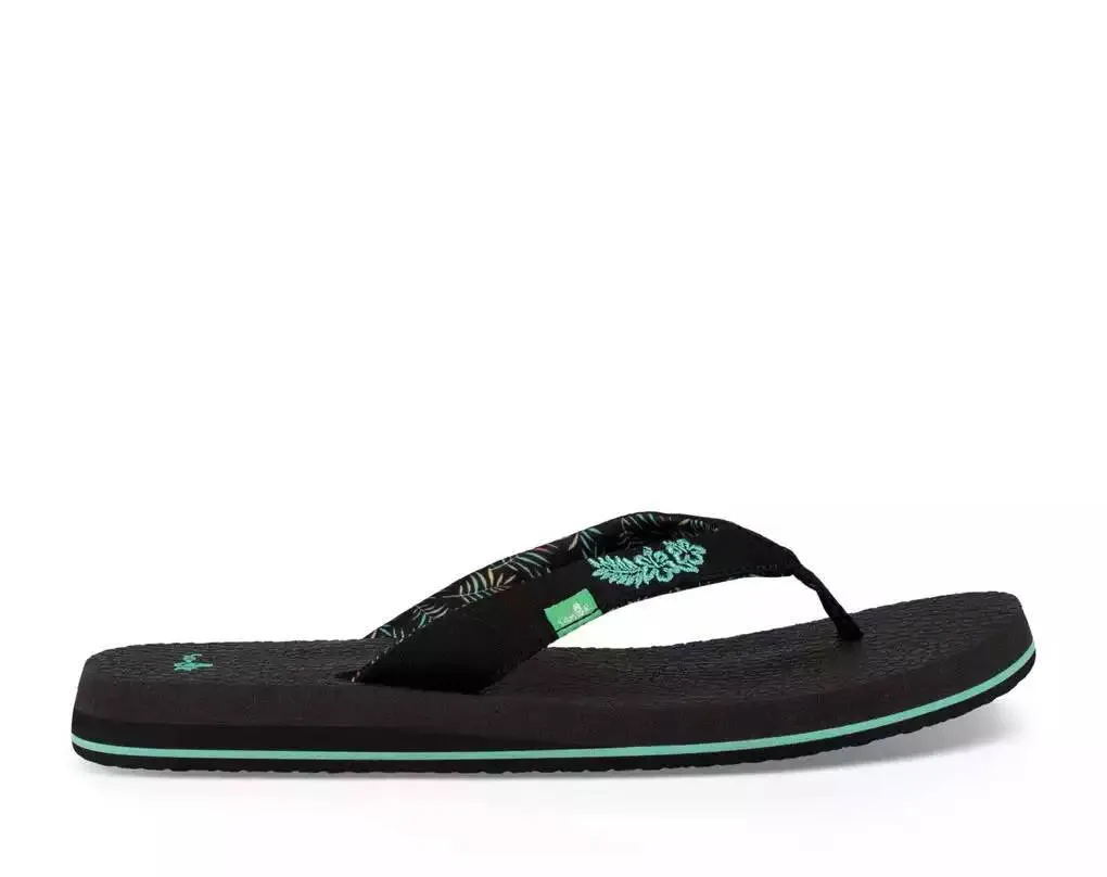 Sanuk Womens Yoga Paradise 2 Black Paradise Palms