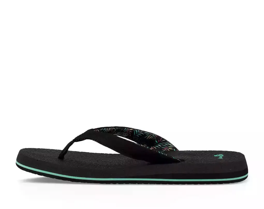 Sanuk Womens Yoga Paradise 2 Black Paradise Palms