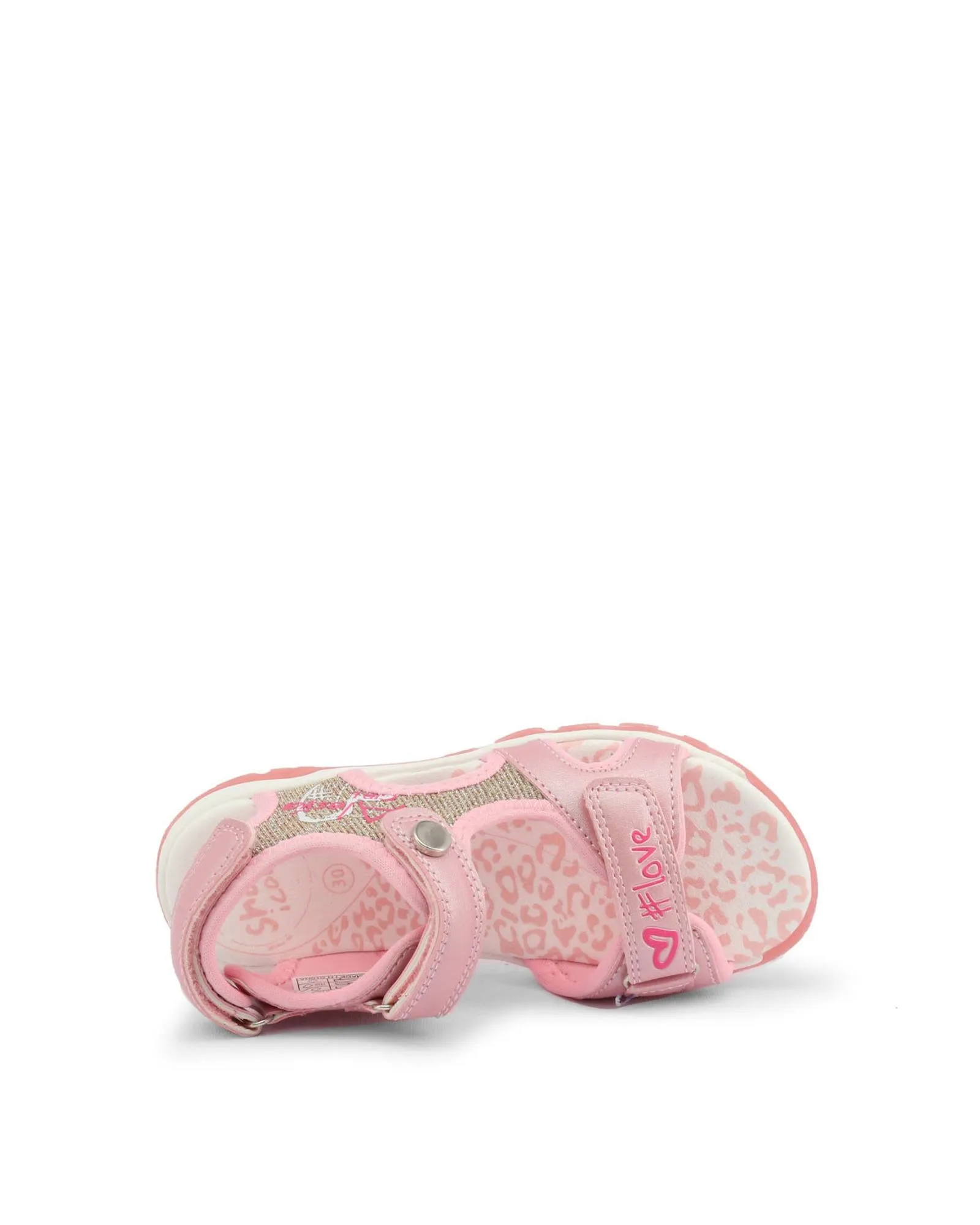 Shone Girls Toddler Sandals Pink Casual Hook and Loop Closure