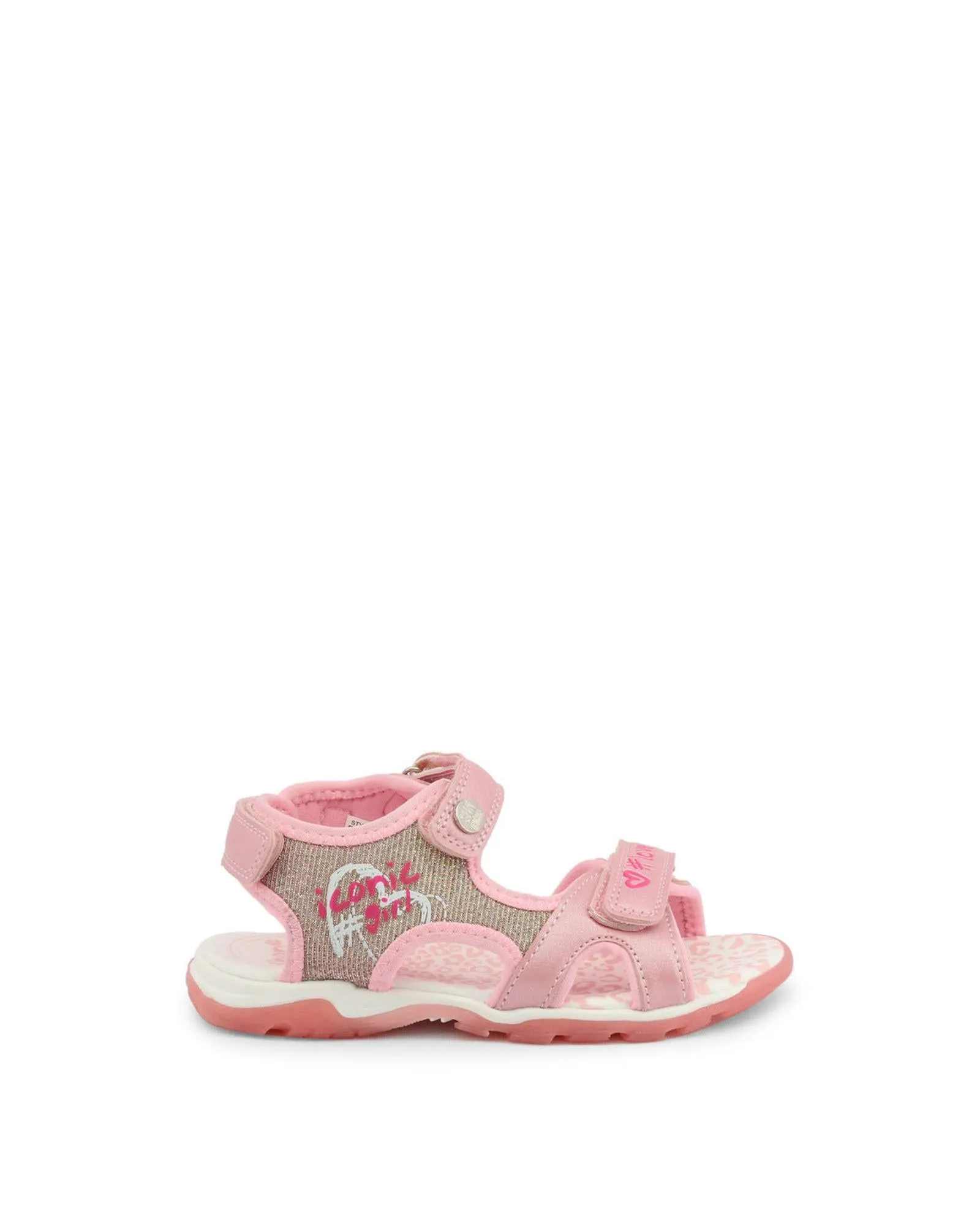 Shone Girls Toddler Sandals Pink Casual Hook and Loop Closure