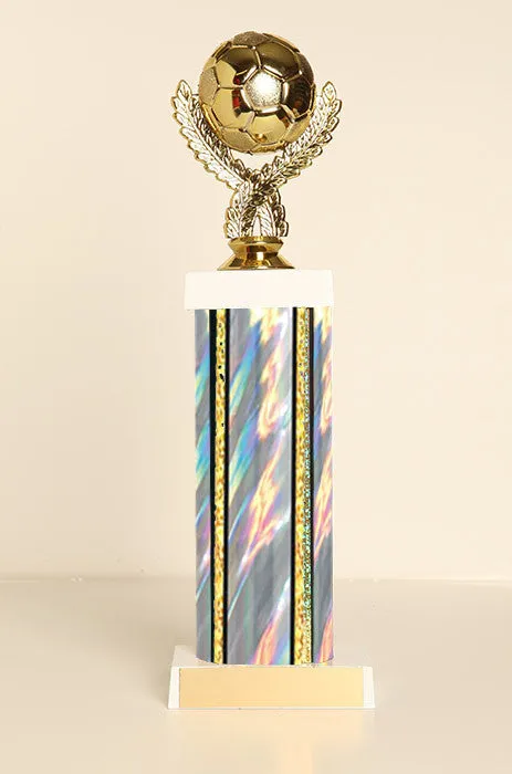 Soccer Ball Square Column Trophy