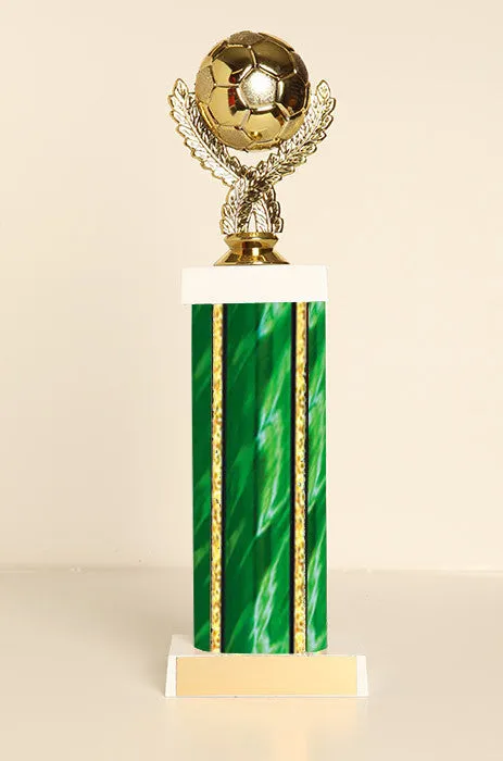 Soccer Ball Square Column Trophy