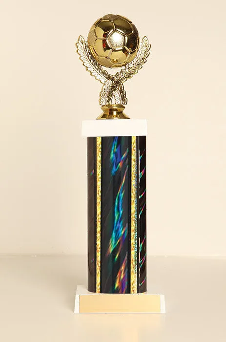 Soccer Ball Square Column Trophy