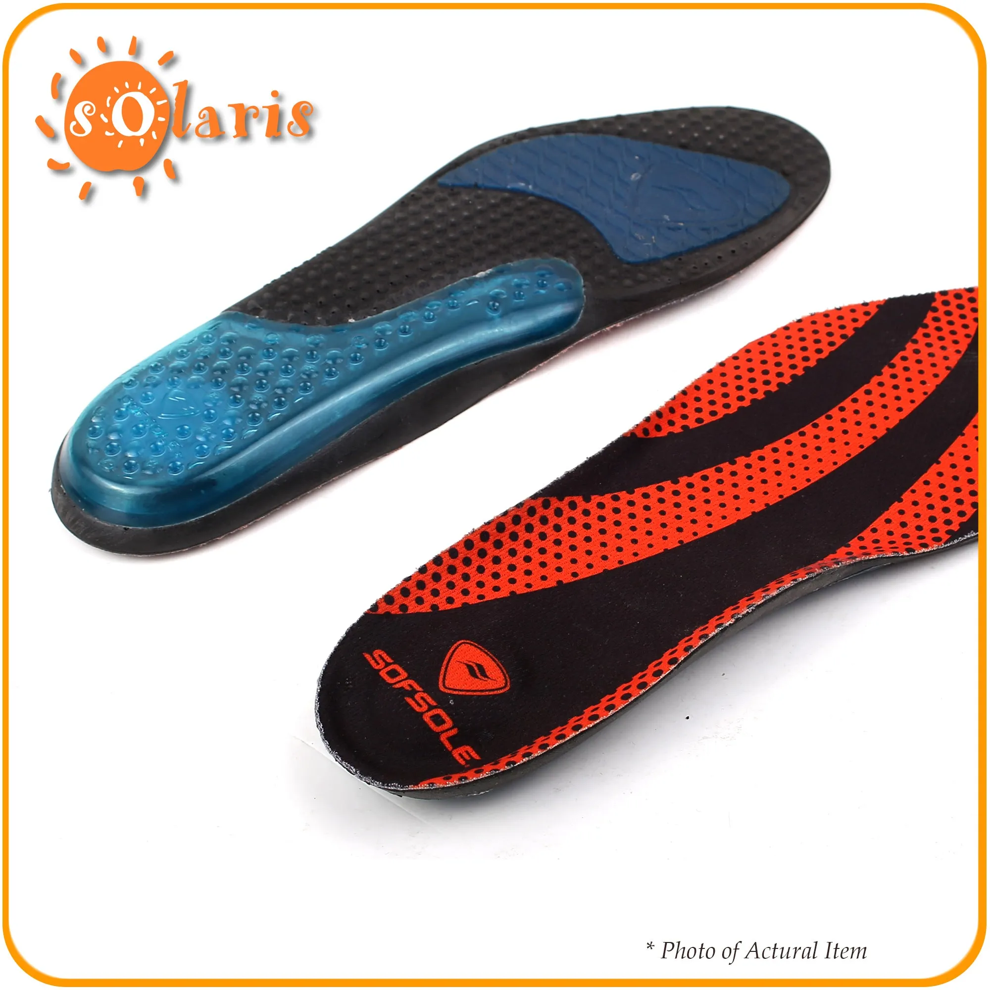 Sof Sole Men's AIRR Performance Insole Full-Length Gel Shoe Insert US 9-10.5