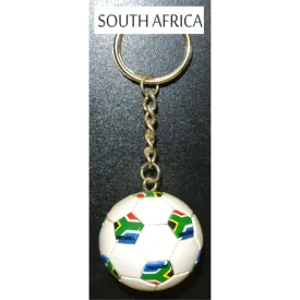 South Africa Soccer Ball Metal Key Chain