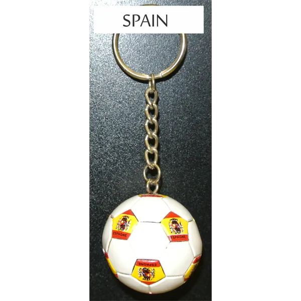 Spain Soccer Ball Metal Key Chain