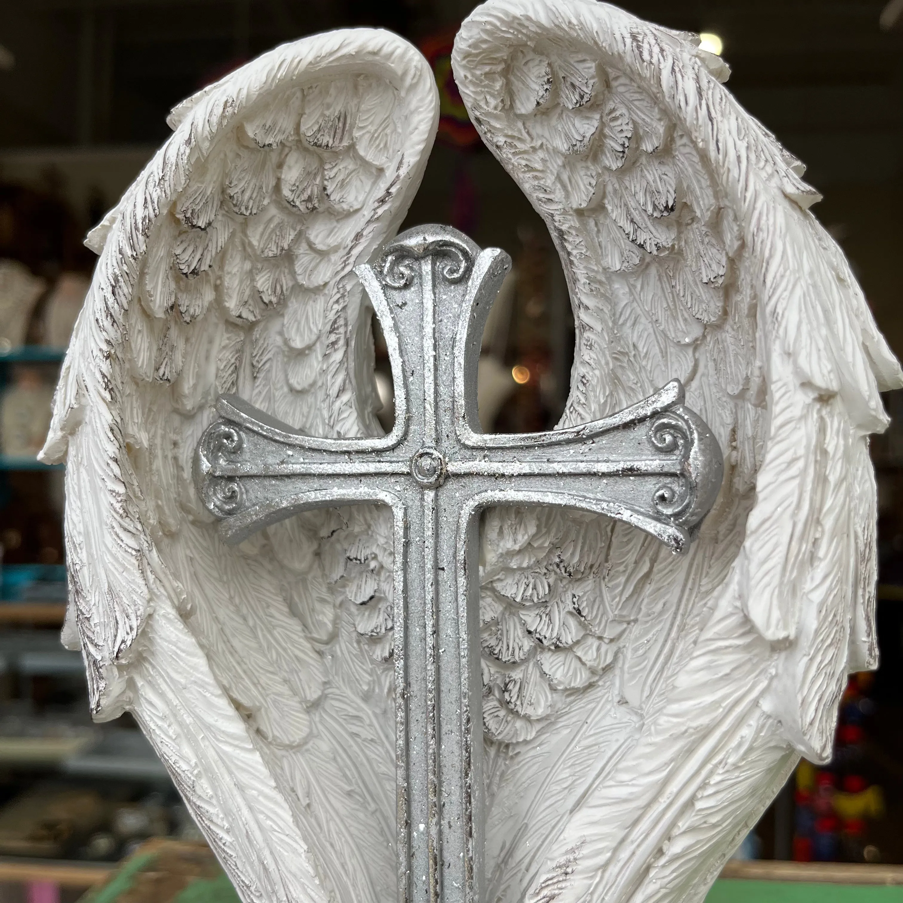 Standing Wings with Silver Cross