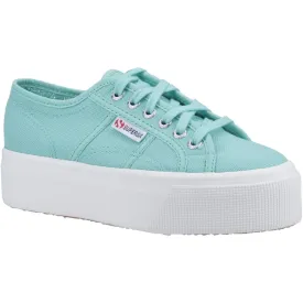 Superga 2790 Linea Up And Down 100% Cotton Women's Green Water Trainers