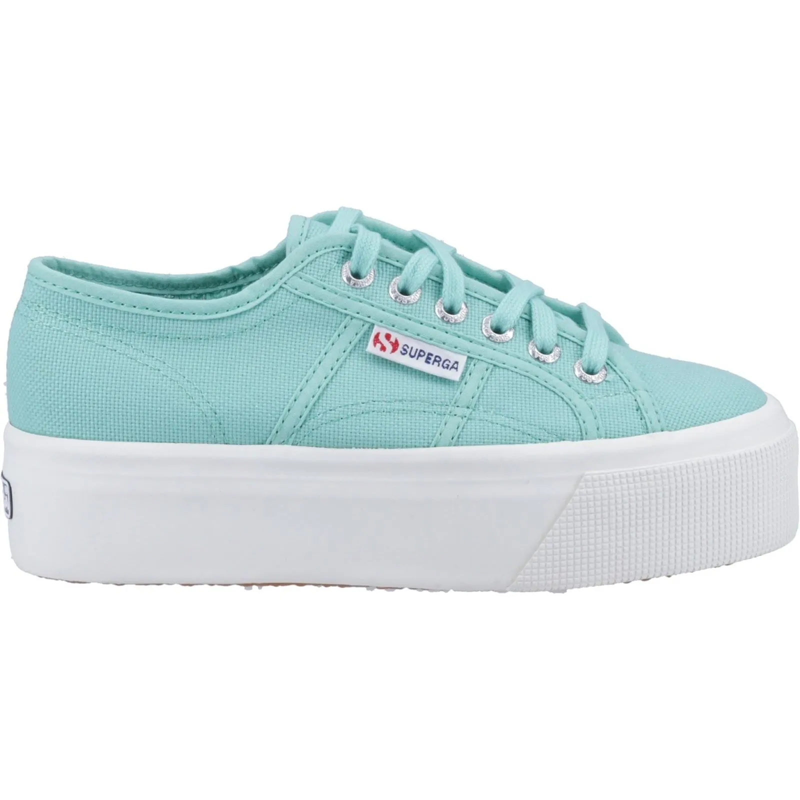 Superga 2790 Linea Up And Down 100% Cotton Women's Green Water Trainers