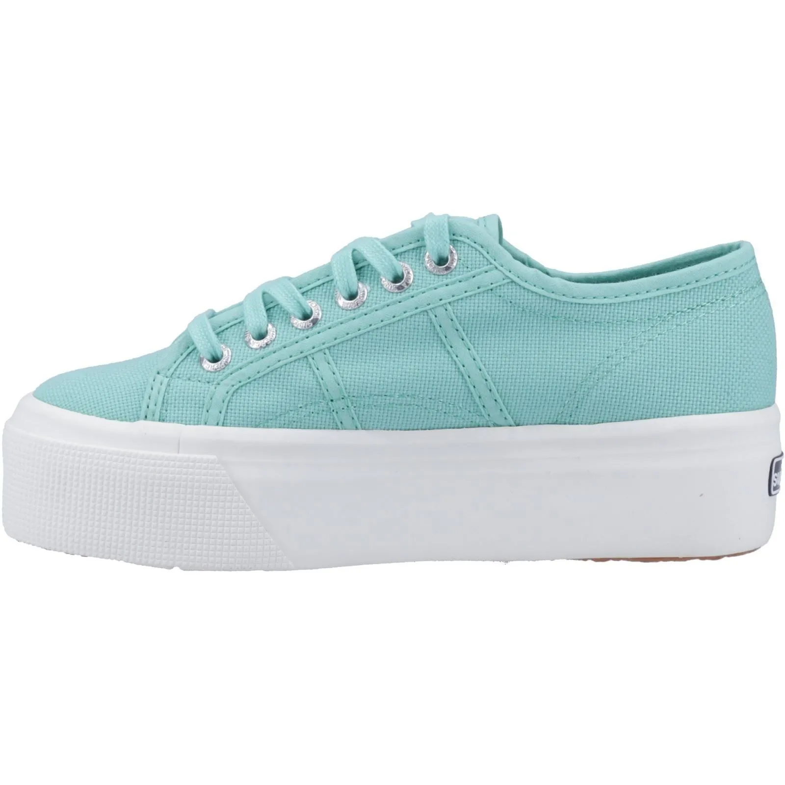 Superga 2790 Linea Up And Down 100% Cotton Women's Green Water Trainers