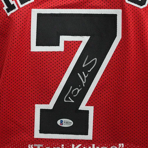 Toni Kukoc Autographed Basketball Jersey Red w/ STATS! (JSA)