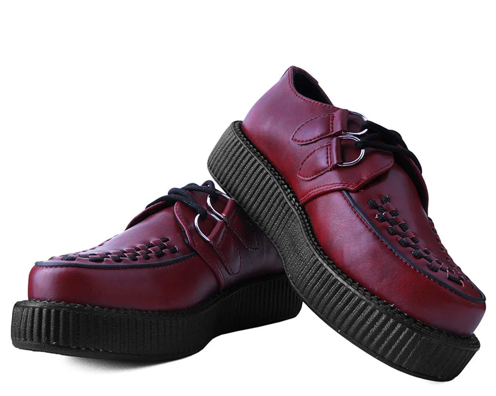 T.U.K Cherry Red TUKSkin Vegan Viva Low Creeper