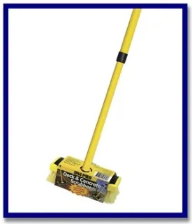 UNi-PRO Deck & Concrete Scrubbing Brush c/w Handle - 1 UNIT