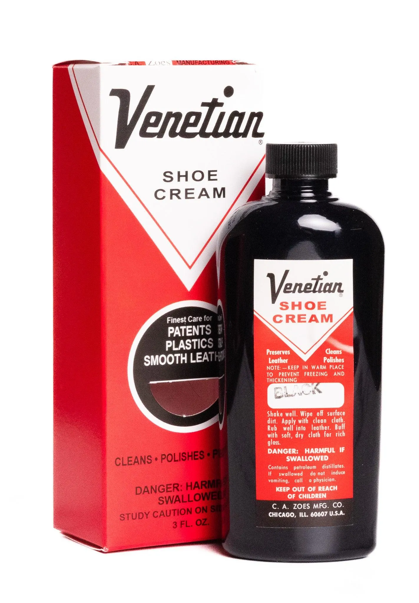 Venetian Shoe Cream 3oz (All Colors)