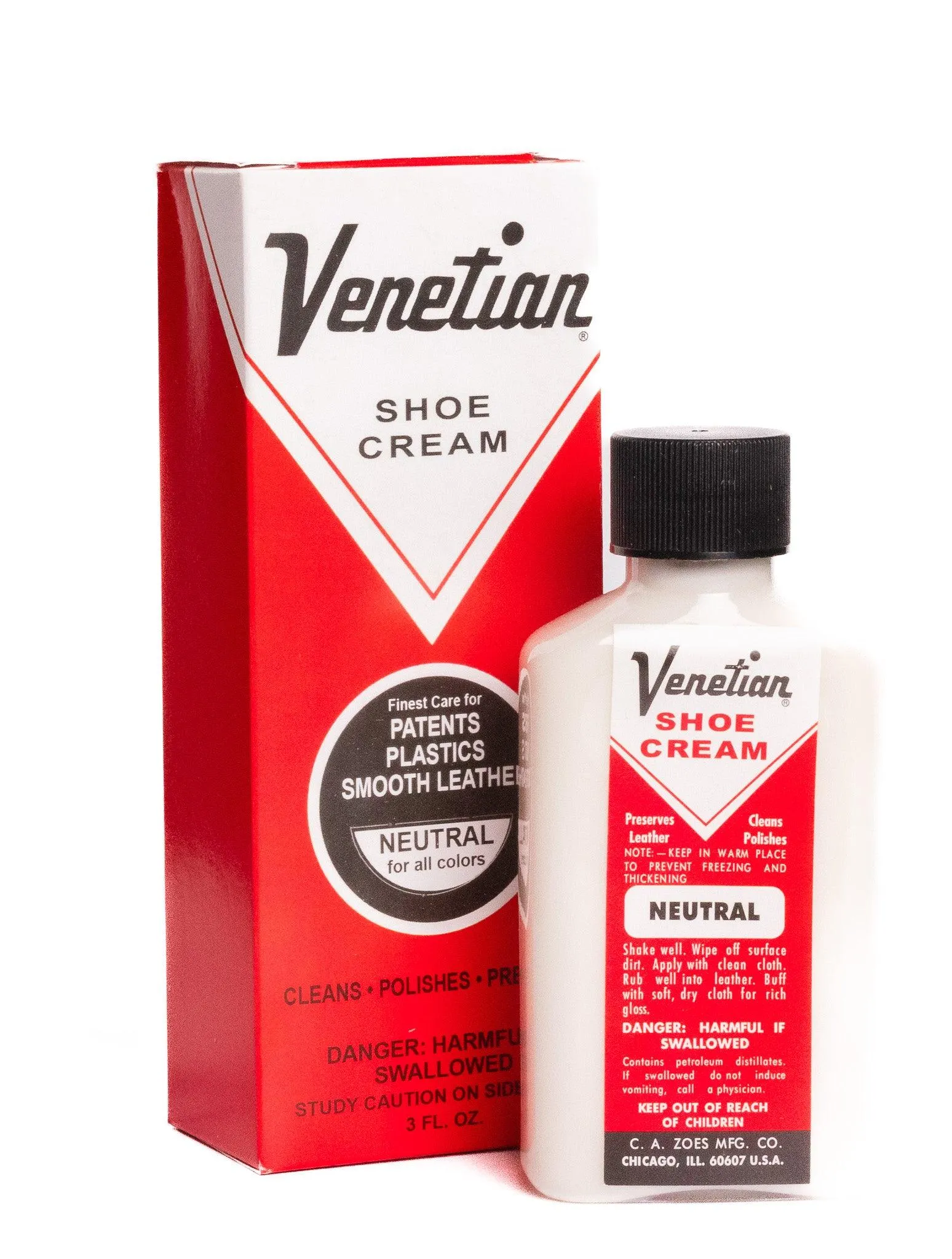 Venetian Shoe Cream 3oz (All Colors)