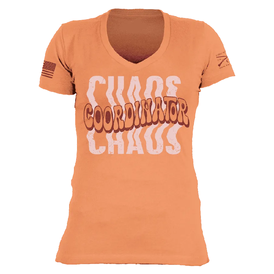 Women's Chaos Coordinator V-Neck - Apricot Crush