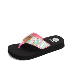 Yellow Box Womens Flant Sequin Flip Flop Pastel